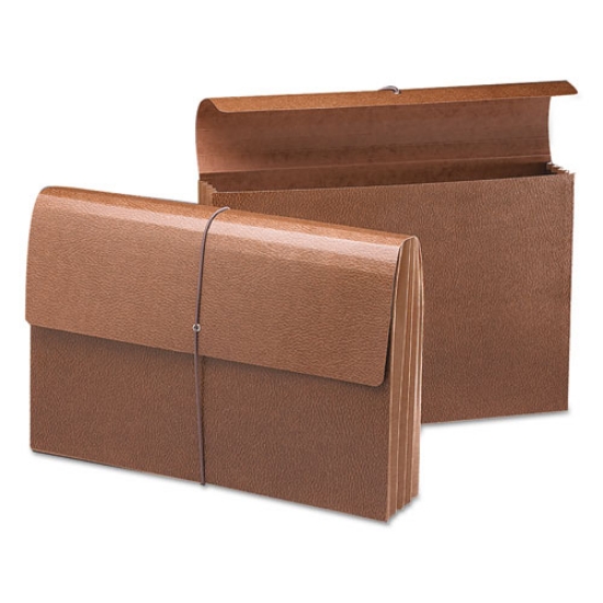 Picture of Classic Expanding Wallets, 3.5" Expansion, 1 Section, Elastic Cord Closure, Legal Size, Redrope