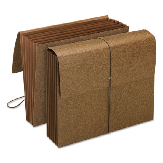Picture of Classic 5.25" Expansion Partition Wallet with Tyvek Gusset Top and Elastic Cord, 6 Sections, Letter Size, Redrope, 10/Box