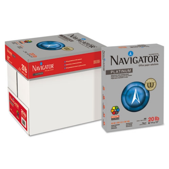 Picture of Platinum Paper, 99 Bright, 20 lb Bond Weight, 8.5 x 11, White, 500 Sheets/Ream, 10 Reams/Carton
