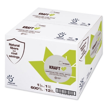 Picture of Heavenly Soft Hardwound Paper Towel, Kraft, 1-Ply, 7.8" x 600 ft, Brown, 12 Rolls/Carton
