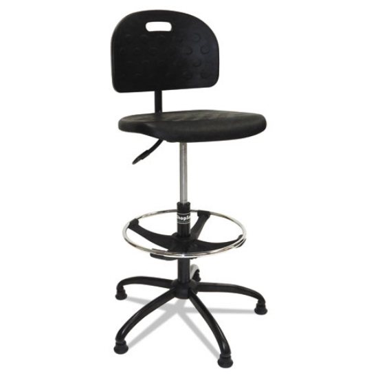 Picture of Workbench Shop Chair, Supports Up To 250 Lb, 22" To 32" Seat Height, Black