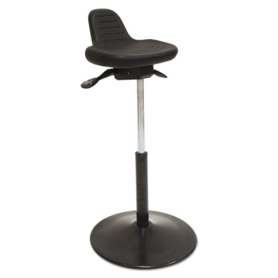 Picture of Pneumatic Sit-Stand Stool, Supports Up To 250 Lb, Black