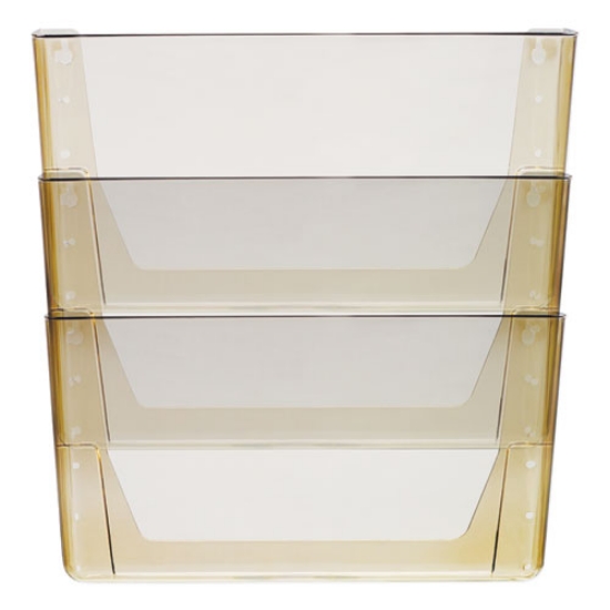 Picture of Wall File, 3 Sections, Legal Size, 16" x 4" x 14", Smoke, 3/Set