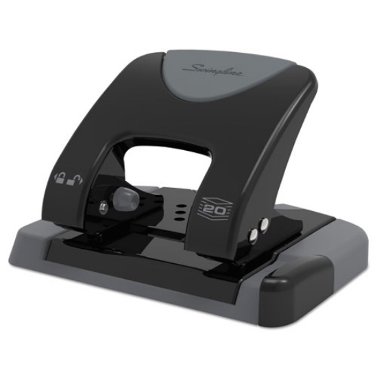 Picture of 20-Sheet Smarttouch Two-Hole Punch, 9/32" Holes, Black/gray