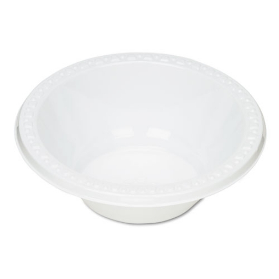 Picture of Plastic Dinnerware, Bowls, 12 Oz, White, 125/pack