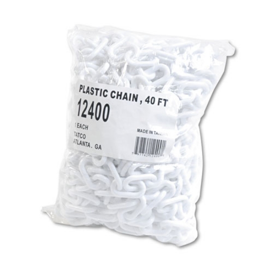 Picture of Crowd Control Stanchion Chain, Plastic, 40 ft, White