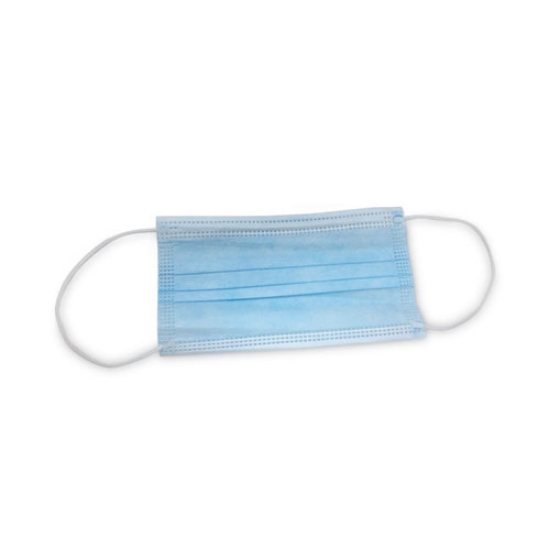 Picture of Three-Ply General Use Face Mask, Blue/White, 2,500/Carton