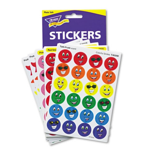 Picture of Stinky Stickers Variety Pack, Smiles And Stars, Assorted Colors, 648/pack