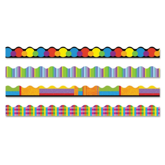 Picture of Terrific Trimmers Border Variety Set, 2.25" X 39", Collage, Assorted Colors/designs, 48/set