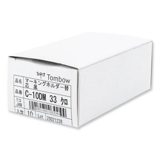 Picture of Mechanical Wax-Based Marking Pencil Refills. 4.4 Mm, Black, 10/box