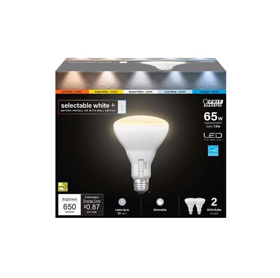 Picture of FEIT ELECTRIC CO BR30DM/6WYCA/2 BR30 65W DMMABLE 6WY 2PK (EA)
