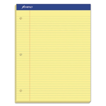 Picture of Double Sheet Pads, Narrow Rule, 100 Canary-Yellow 8.5 X 11.75 Sheets