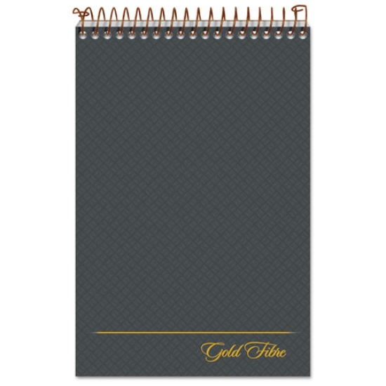 Picture of Gold Fibre Steno Pads, Gregg Rule, Designer Diamond Pattern Gray/gold Cover, 100 White 6 X 9 Sheets