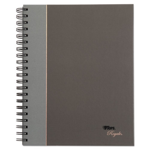 Picture of Royale Wirebound Business Notebooks, 1-Subject, Medium/College Rule, Black/Gray Cover, (96) 8.25 x 5.88 Sheets