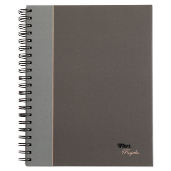Picture of Royale Wirebound Business Notebooks, 1-Subject, Medium/College Rule, Black/Gray Cover, (96) 10.5 x 8 Sheets