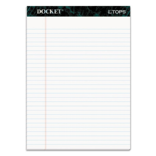 Picture of Docket Ruled Perforated Pads, Wide/legal Rule, 50 White 8.5 X 11.75 Sheets, 12/pack