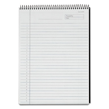 Picture of Docket Diamond Top-Wire Ruled Planning Pad, Wide/legal Rule, Black Cover, 60 White 8.5 X 11.75 Sheets