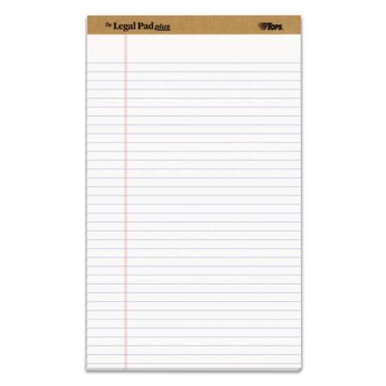 Picture of "The Legal Pad" Plus Ruled Perforated Pads With 40 Pt. Back, Wide/legal Rule, 50 White 8.5 X 14 Sheets, Dozen
