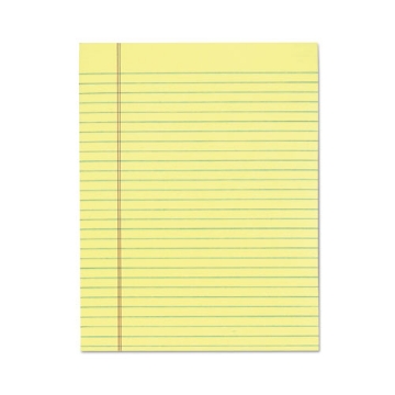 Picture of "The Legal Pad" Glue Top Pads, Wide/legal Rule, 50 Canary-Yellow 8.5 X 11 Sheets, 12/pack