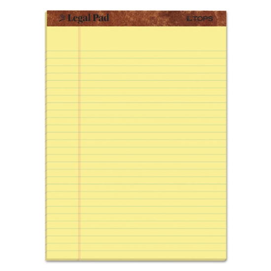 Picture of "The Legal Pad" Ruled Perforated Pads, Wide/legal Rule, 50 Canary-Yellow 8.5 X 11 Sheets, 3/pack