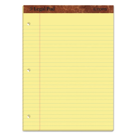 Picture of "The Legal Pad" Ruled Perforated Pads, Wide/legal Rule, 50 Canary-Yellow 8.5 X 11.75 Sheets, Dozen