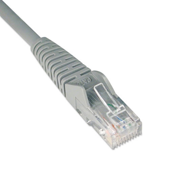 Picture of cat6 gigabit snagless molded patch cable, 1 ft, gray