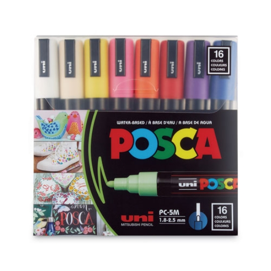 Picture of Permanent Specialty Marker, Medium Bullet Tip, Assorted Colors, 16/Pack