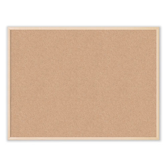 Picture of Cork Bulletin Board, 47 x 35, Tan Surface, Birch Wood Frame