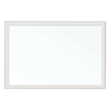 Picture of Magnetic Dry Erase Board with Decor Frame, 30 x 20, White Surface, White Wood Frame