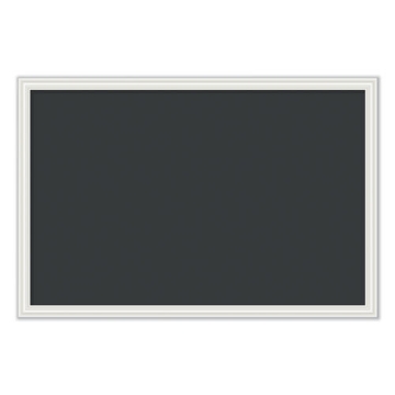 Picture of Magnetic Chalkboard with Decor Frame, 30 x 20, Black Surface, White Wood Frame