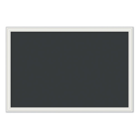 Picture of Magnetic Chalkboard with Decor Frame, 30 x 20, Black Surface, White Wood Frame