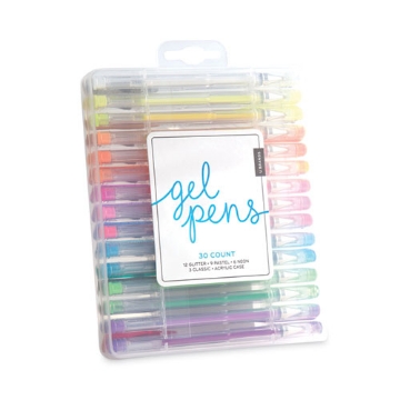 Picture of Gel Pen, Stick, Fine, Assorted Sizes, Assorted Ink and Barrel Colors, 30/Pack