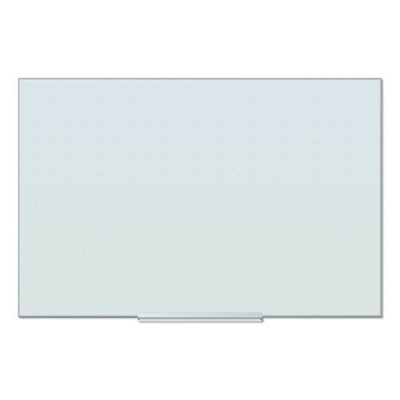 Picture of Floating Glass Ghost Grid Dry Erase Board, 35 x 23, White