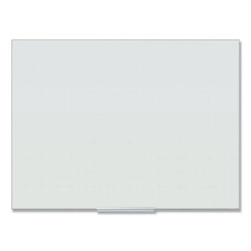 Picture of Floating Glass Ghost Grid Dry Erase Board, 47 x 35, White