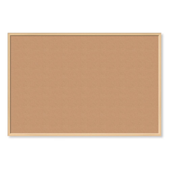 Picture of Cork Bulletin Board, 70 x 47, Tan Surface, Birch Wood Frame