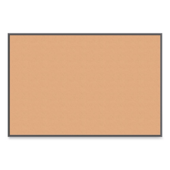 Picture of Cork Bulletin Board with Black Aluminum Frame, 70 x 47, Tan Surface