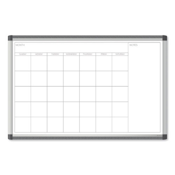 Picture of PINIT Magnetic Dry Erase Undated One Month Calendar, 35 x 23, White