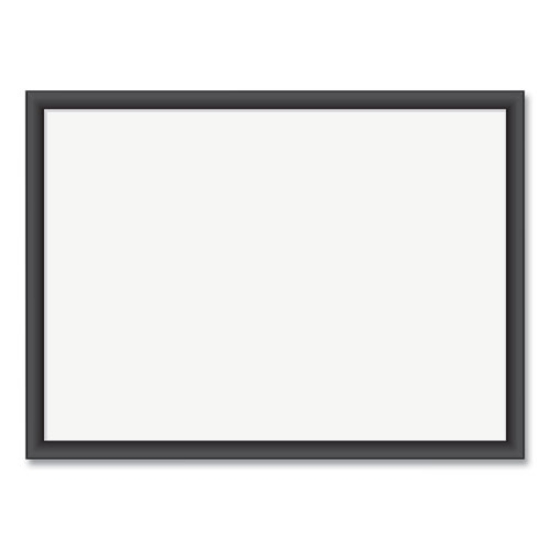 Picture of Magnetic Dry Erase Board with Wood Frame, 23 x 17, White Surface, Black Frame