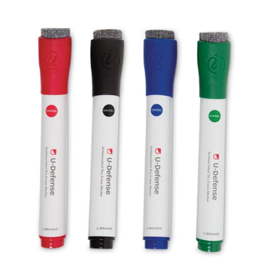 Picture of U-Defense Antimicrobial Dry-Erase Markers, Medium Bullet Tip, Assorted Colors, 24/Pack