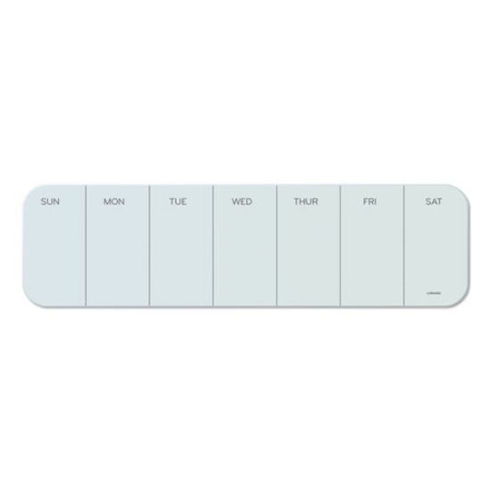 Picture of Cubicle Glass Dry Erase Board, Undated One-Week, 20 x 5.5, White Surface