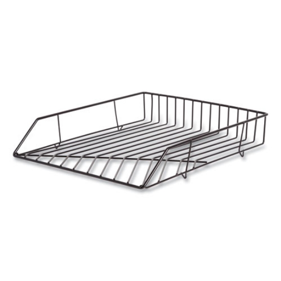 Picture of Vena Paper Tray, 1 Section, Holds 11" x 8.5" Sheets, 10.04 x 12.44 x 2.01, Black