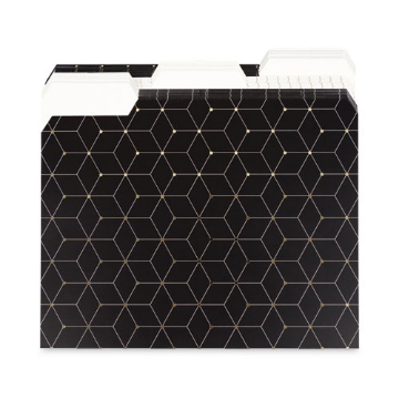 Picture of Fashion File Folders, 1/3-Cut Tabs: Assorted, Letter Size, Assorted Colors, 24/Box