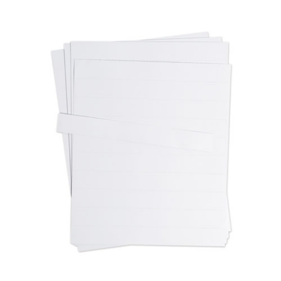 Picture of Data Card Replacement Sheet, 8.5 x 11 Sheets, Perforated at 1", White, 10/Pack