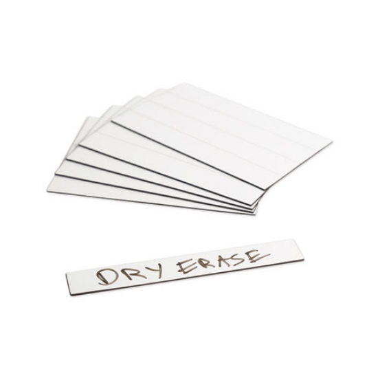 Picture of Dry Erase Magnetic Tape Strips, 6" X 0.88", White, 25/pack