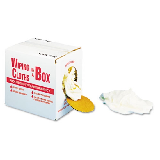 Picture of Multipurpose Reusable Wiping Cloths, Cotton, 5 lb Box, Assorted Sizes and Colors
