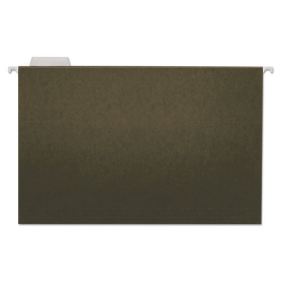 Picture of Hanging File Folders, Legal Size, 1/5-Cut Tabs, Standard Green, 25/Box