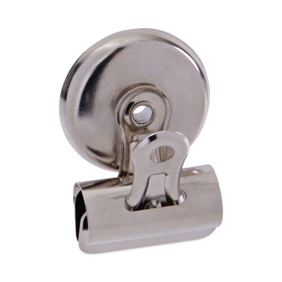 Picture of Bulldog Magnetic Clips, Small, Nickel, 18/Pack