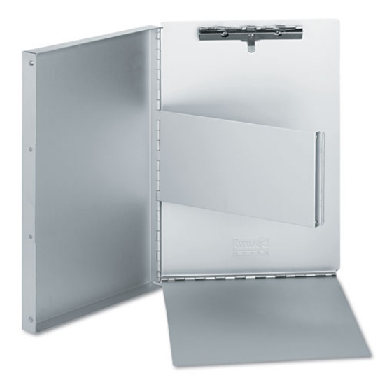 Picture of Deluxe Aluminum Document Box, 0.4" Clip Capacity, Holds 8.5 x 11 Sheets, Aluminum