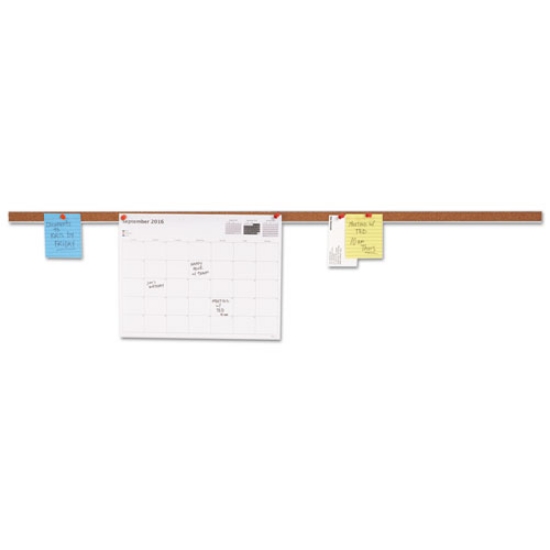 Picture of Cork Bulletin Bar, 36 x 1, Brown Surface, Silver Aluminum Frame