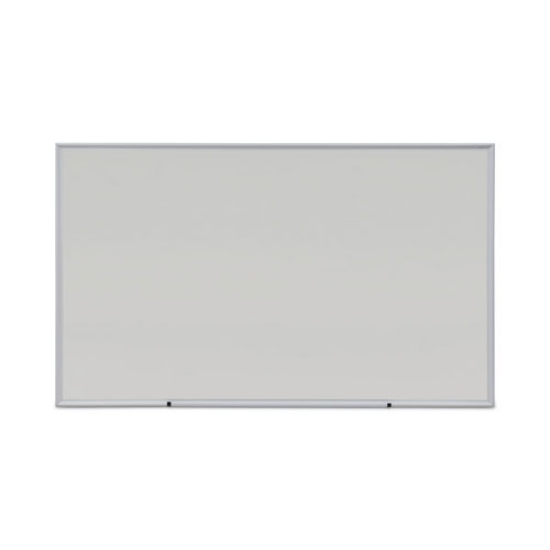 Picture of Deluxe Melamine Dry Erase Board, 60 x 36, Melamine White Surface, Silver Anodized Aluminum Frame